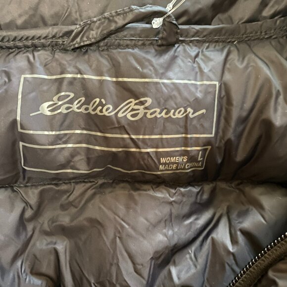 Black, Eddie Bauer, Down Vest Women's Large - Picture 5 of 6